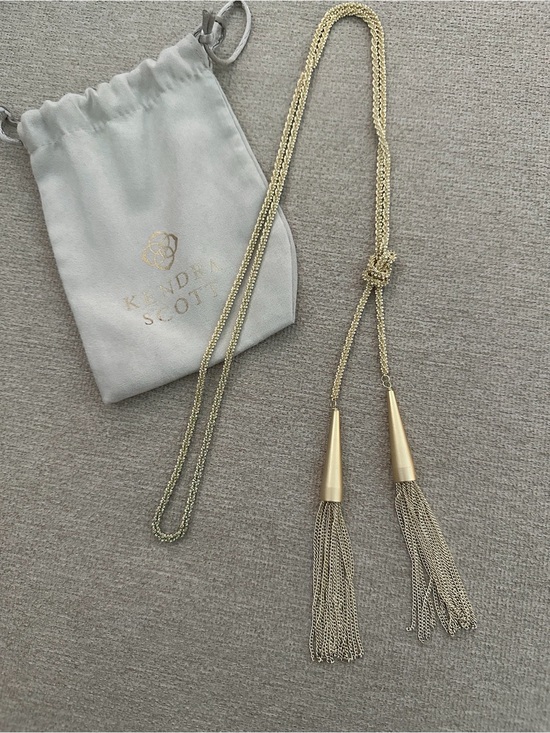 Kendra Scott Jewelry - Kendra Scott Gold Double Tassel Lariat Necklace